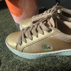 Girls Lacoste Rose Gold Sneakers